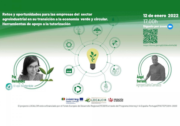 El proyecto europeo LOCALCIR organiza cinco webinars de  ‘‘Formación del Sector agroalimentario en Economía Verde y Circular’’