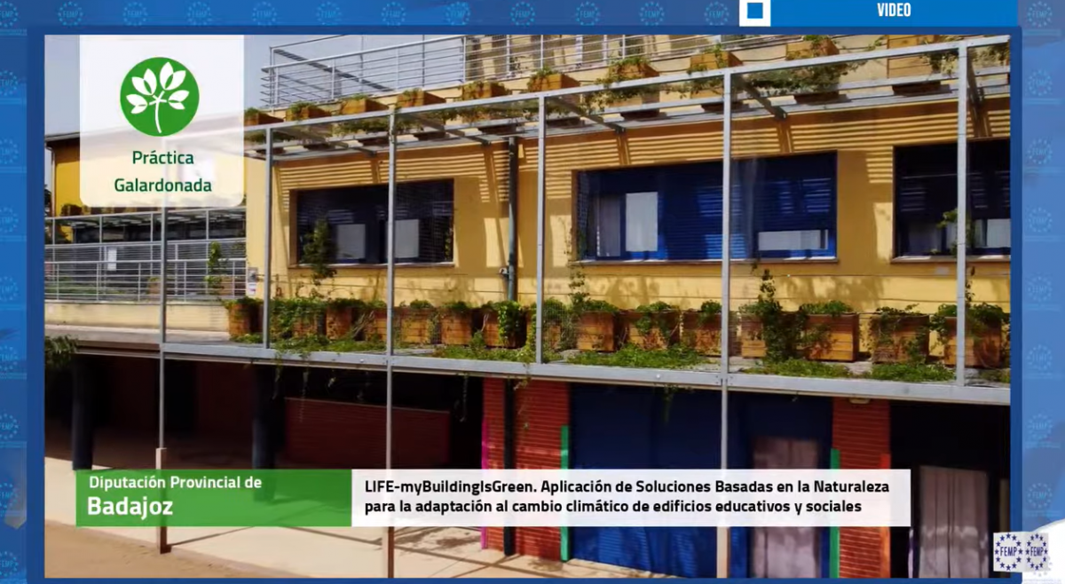 El proyecto LIFE MyBuildingisGreen premiado como mejor práctica local por la Biodiversidad por la Federación Española de Municipios y Provincias